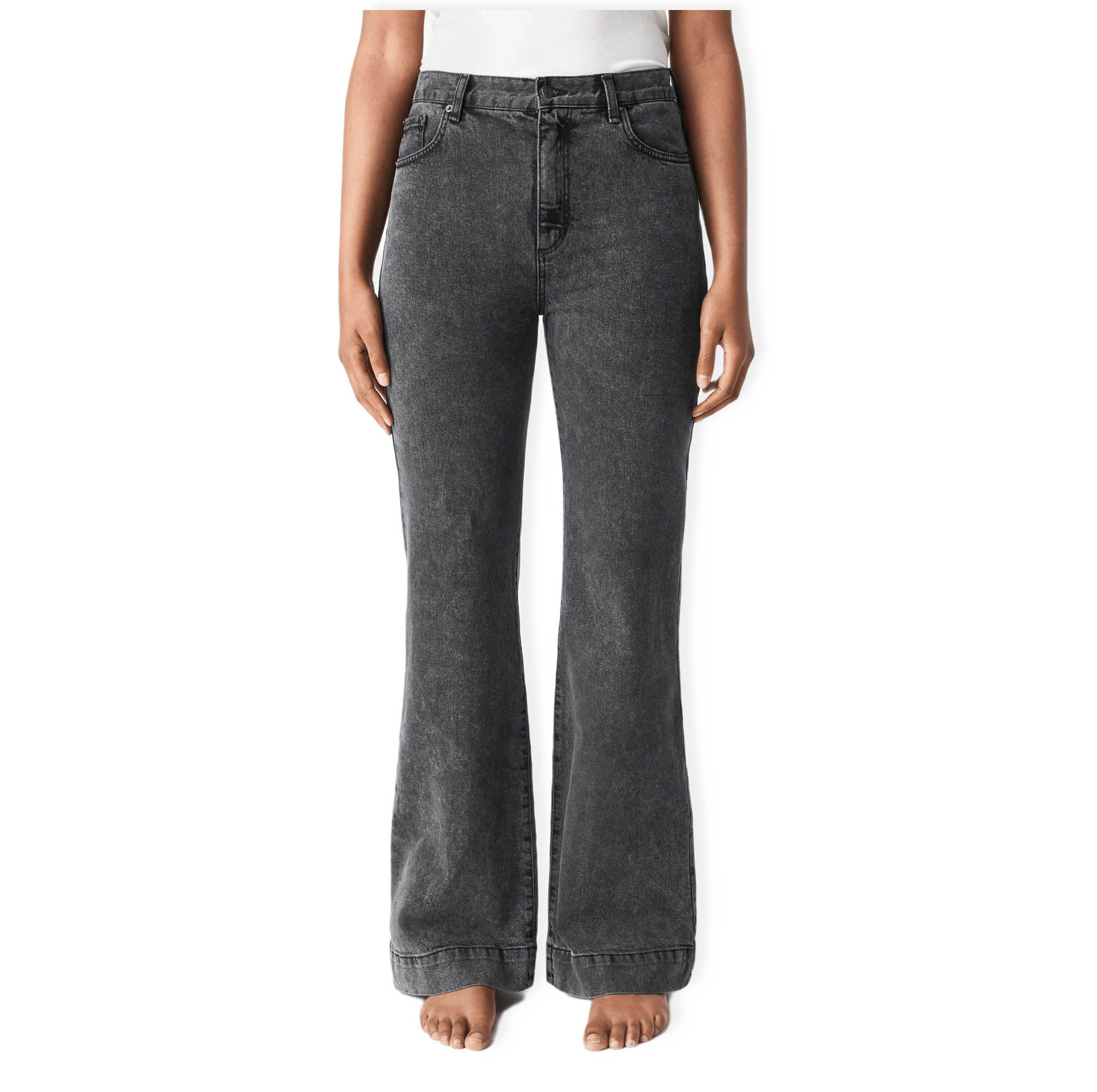Högmidjade jeans med vida ben SEATTLE från CW by Carin Wester